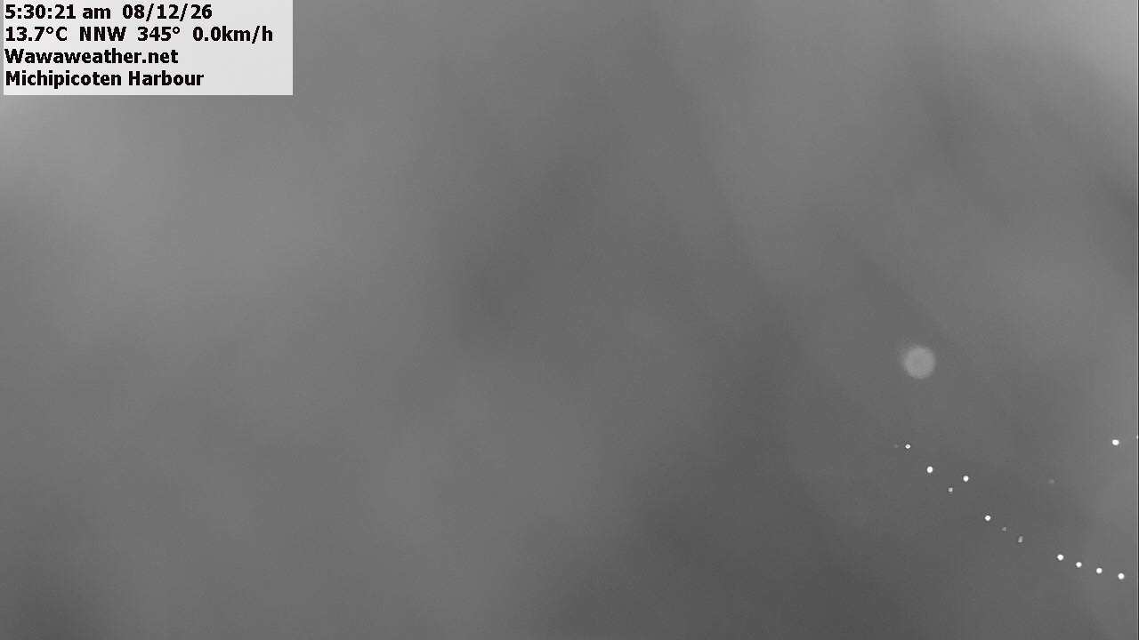 Current conditions in Michipicoten Harbour </br> Courtesy of Anderson Fisheries & WAWA Digest
